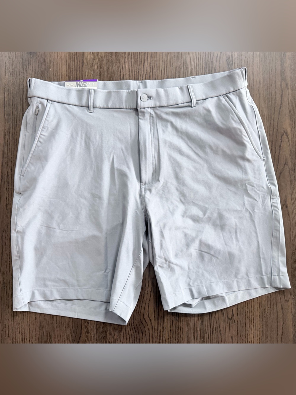 Greg Norman Collection Light Gray Stretch Men's Golf Shorts - Mens Size 40
